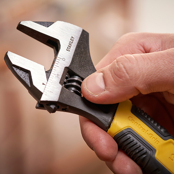 Stanley MaxSteel Adjustable Wrench 6 Inches with Extra-Wide Jawed