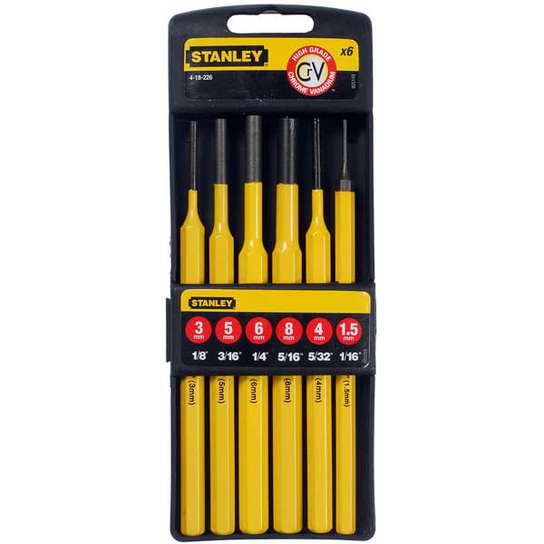 Stanley Chrome Vanadium Steel Punch Kit (6 Piece)