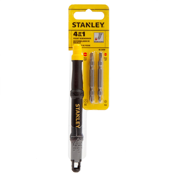 Stanley Non-Slip Textured Surface 4-in-1 Pocket Screwdriver