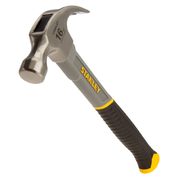 Stanley Claw Hammer with Fibreglass Bi-Material Grip Shaft 16oz