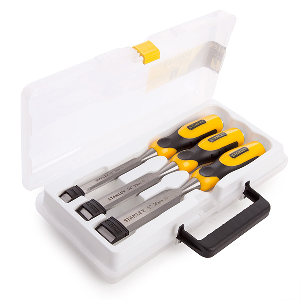  Stanley Longer, Soft-Grip Handle Wood Chisel Set 3 Piece