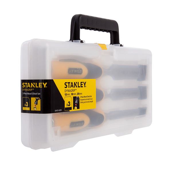  Stanley Longer, Soft-Grip Handle Wood Chisel Set 3 Piece