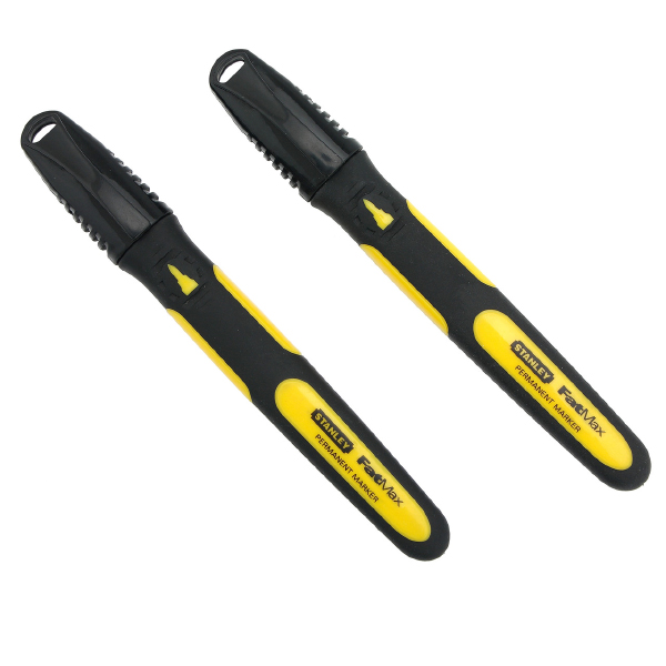 Stanley Black FatMax Permanent Markers Fine Tip Pack of 2