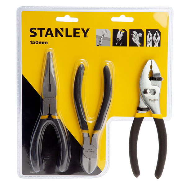 Stanley Rust-Resistant Finish Steel Plier Set (3 Piece)