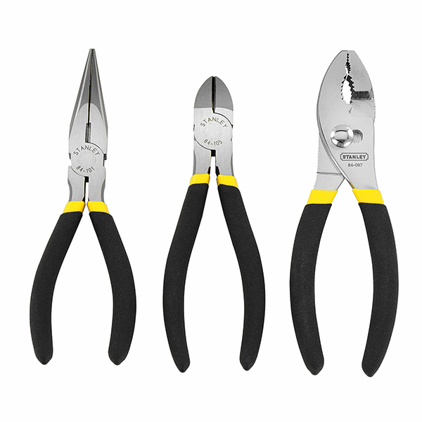 Stanley Rust-Resistant Finish Steel Plier Set (3 Piece)