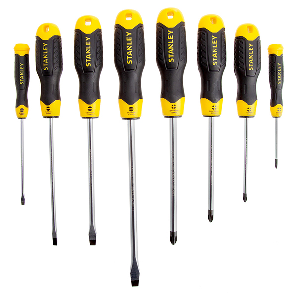 Stanley Durable with Chrome-Vanadium Blade Screwdriver Set (8 Piece)