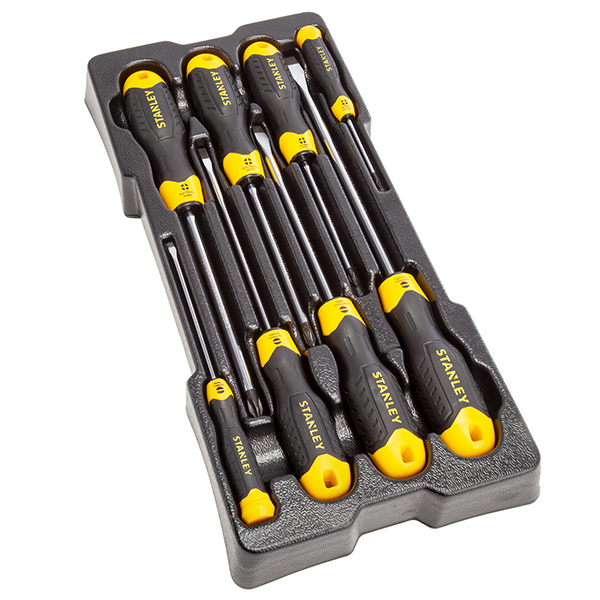 Stanley Durable with Chrome-Vanadium Blade Screwdriver Set (8 Piece)