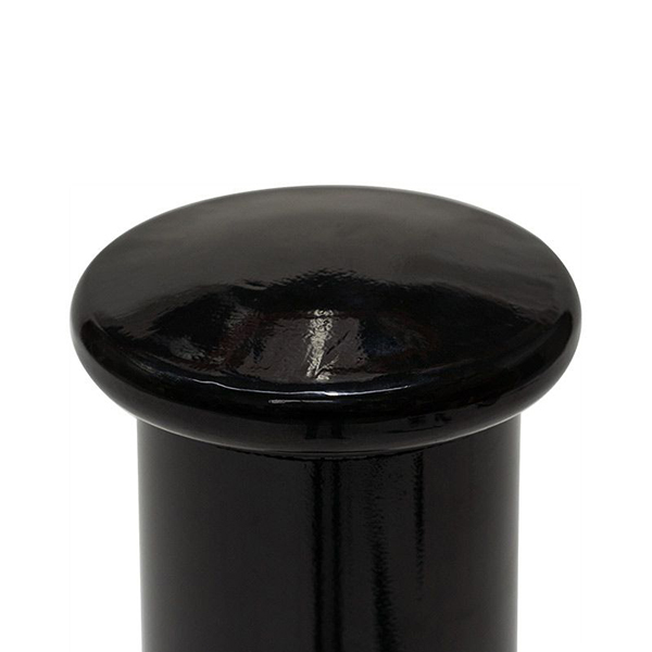 Heavy-Duty Street Safety Black Pedestrian Bollard