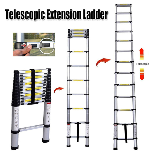 Telescopic Aluminium Extendable Straight  Ladders For Multi Purpose Use 