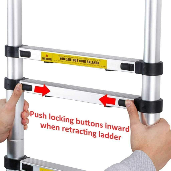 Telescopic Aluminium Extendable Straight  Ladders For Multi Purpose Use 