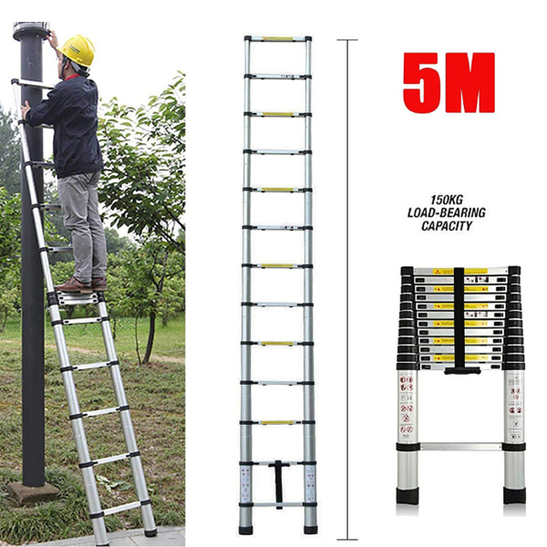 Telescopic Aluminium Extendable Straight  Ladders For Multi Purpose Use 