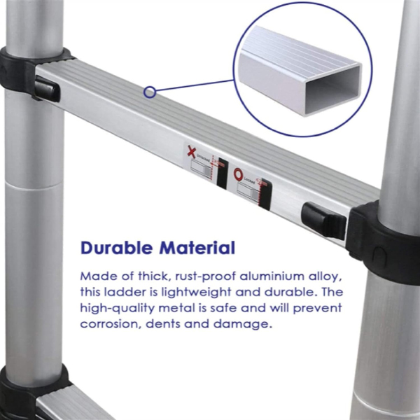 Telescopic Aluminium Extendable Straight  Ladders For Multi Purpose Use 