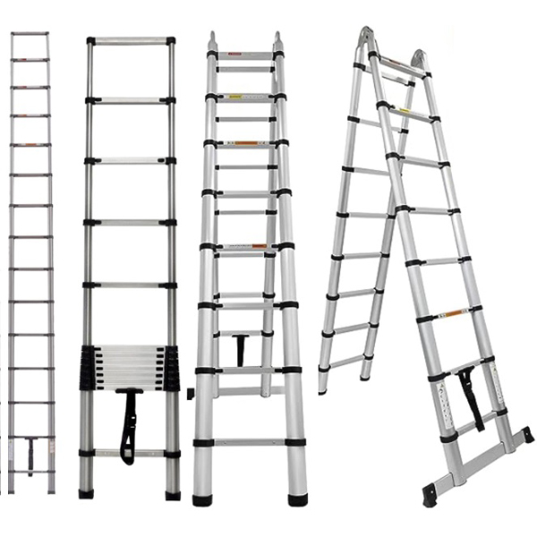 Telescopic Loft Ladder Stainless Steel Portable Extendable Extension Step Attic Ladders