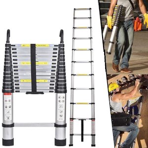 Telescopic Loft Ladder Steps Multi-Purpose Aluminum Extendable Straight Ladders