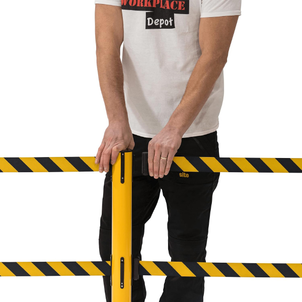 Tensile Double Belt Yellow & Black Barrier