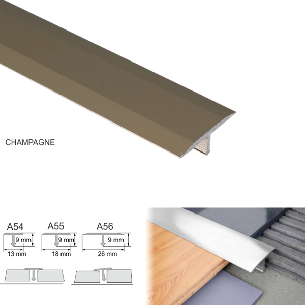 Threshold Trim T Bar Transition Trim For Tiles Aluminium