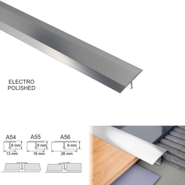 Threshold Trim T Bar Transition Trim For Tiles Anodised Aluminium