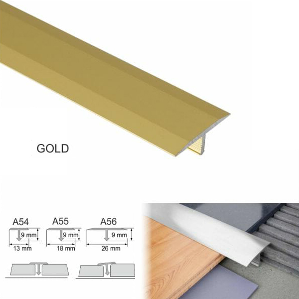 Threshold Trim T Bar Transition Trim For Tiles Anodised Aluminium