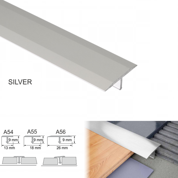 Threshold Trim T Bar Transition Trim For Tiles Anodised Aluminium