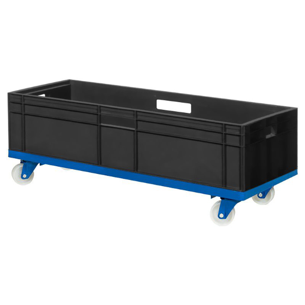 Heavy Duty Blue Steel Container Dolly- 300 Capacity