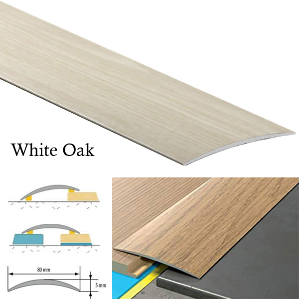 Transition Strip Carpet Cover Door Floor Threshold Self-Adhesive Aluminium Wood Effect