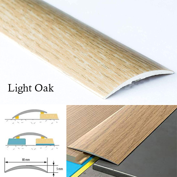 Transition Strip Carpet Cover Door Floor Threshold Self-Adhesive Aluminium Wood Effect