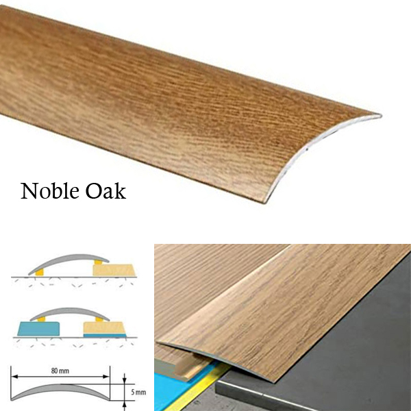 Transition Strip Carpet Cover Door Floor Threshold Self-Adhesive Aluminium Wood Effect