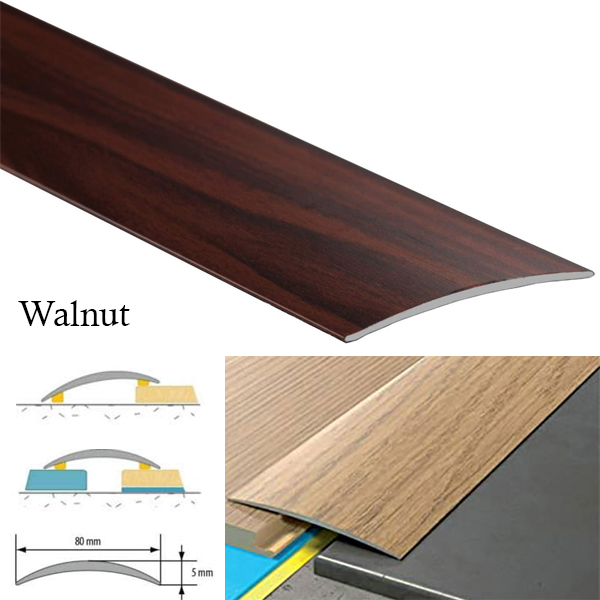 Transition Strip Carpet Cover Door Floor Threshold Self-Adhesive Aluminium Wood Effect