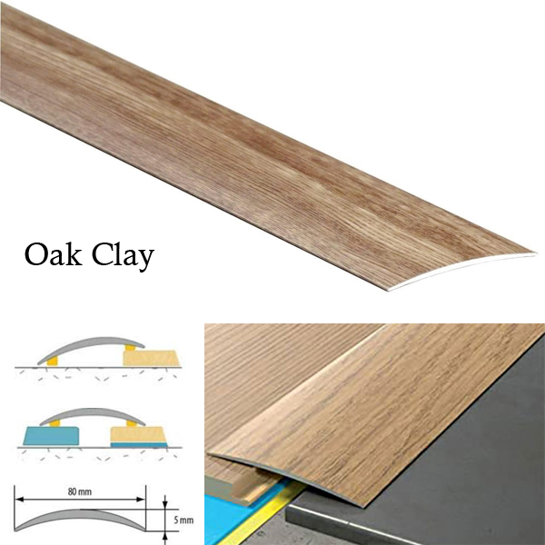 Transition Strip Carpet Cover Door Floor Threshold Self-Adhesive Aluminium Wood Effect