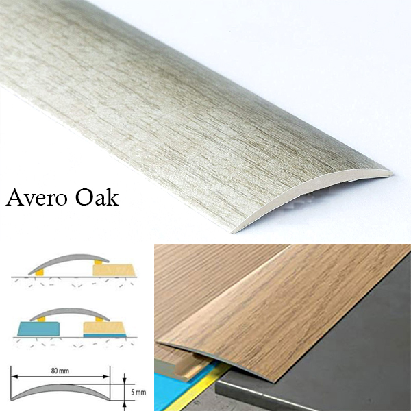 Transition Strip Carpet Cover Door Floor Threshold Self-Adhesive Aluminium Wood Effect