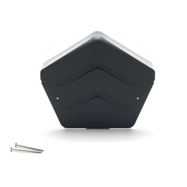 U Ridge PVC End Cap with Fixing Screws - 68mm 