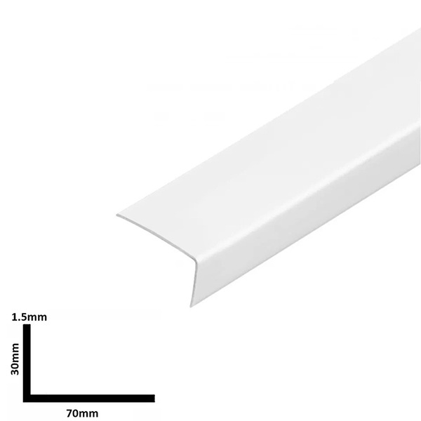 Unequal Angle Plastic Trim PVC Cover Strip Rigid Corner Angle Edging 1 Metre