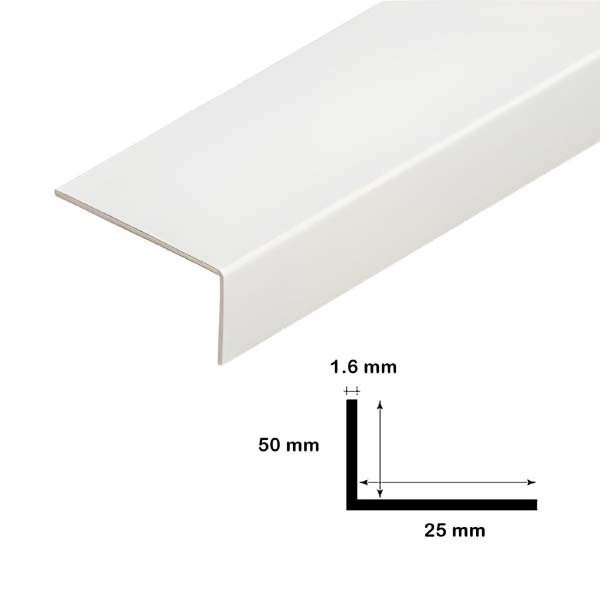 Unequal Plastic PVC Corner 90 Degree Angle Trim 2.5m Long
