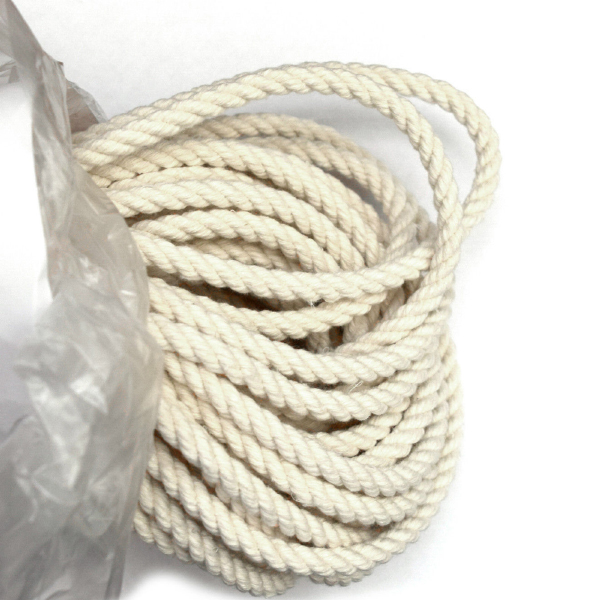 Natural Cotton Untreated Twisted Sash Cord Twine Washing Line Ropes