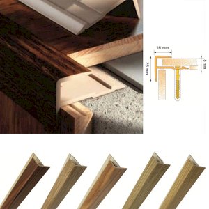 UPVC Push In Profile Stair Step Edges Nosing For Laminate , Wood Floors