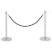 VIP Black Rope Chrome Barrier Stands
