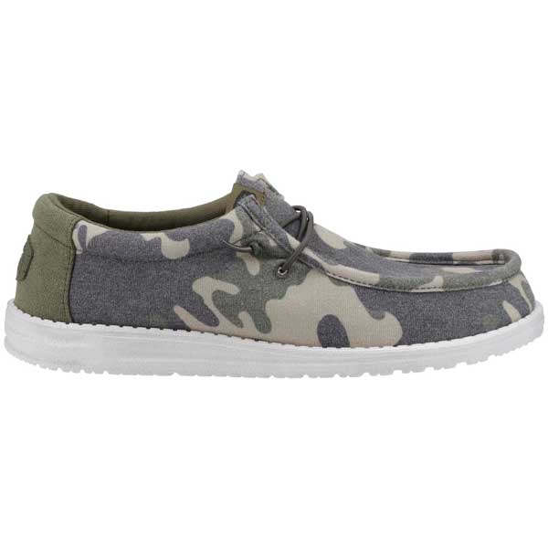 Wally Washed Camouflage Slip-Ons 