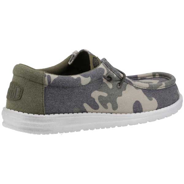 Wally Washed Camouflage Slip-Ons 