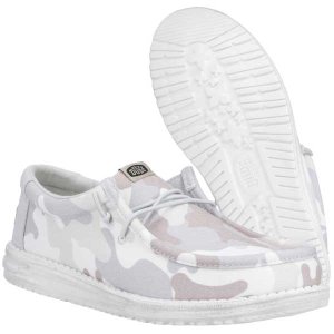 Wally Washed Camouflage Slip-Ons 