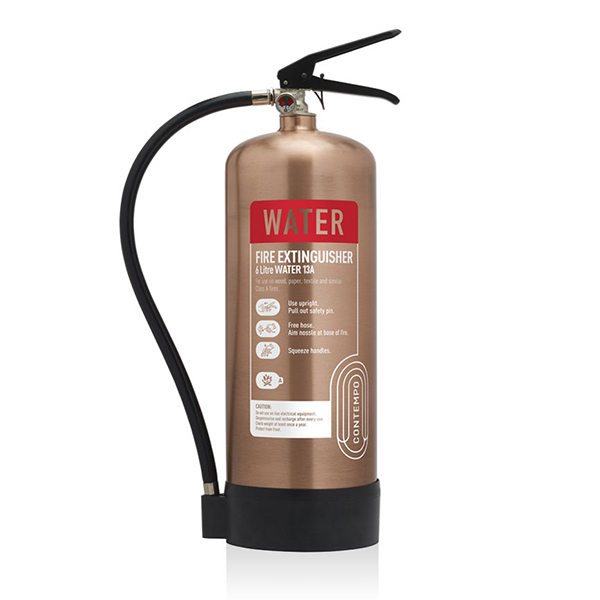 Water Fire Extinguisher Brushed Copper