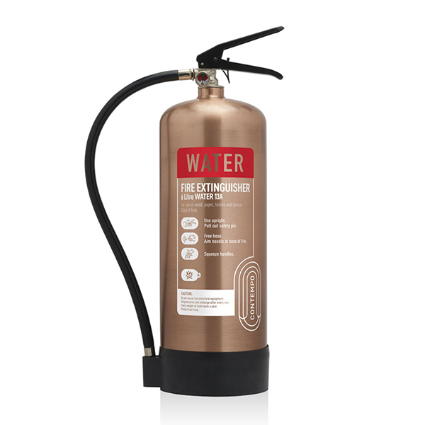 Water Fire Extinguisher Brushed Copper