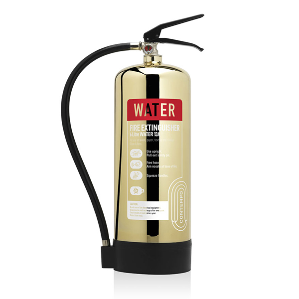 Water Fire Extinguisher Polished Gold 