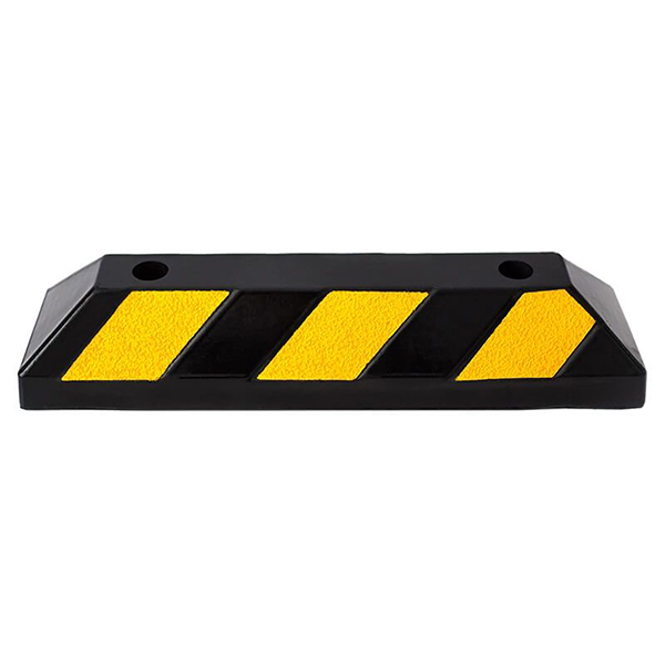 Yellow/Black Recycled Rubber Wheel Stop