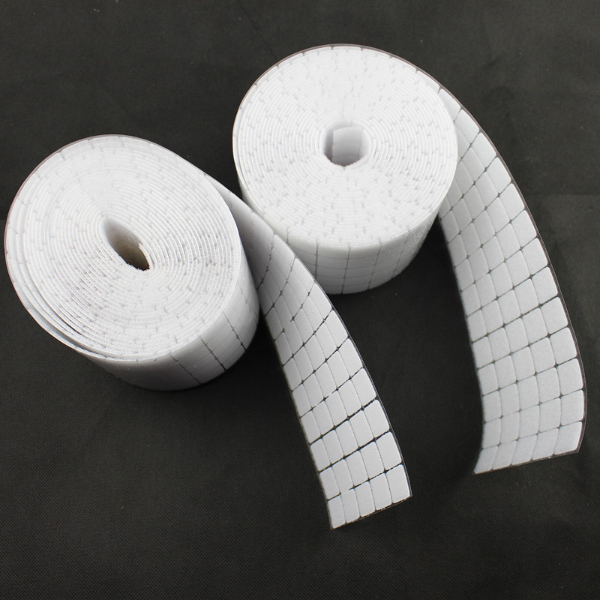 White High Tack Rubber Adhesive Hook Fastener Squares (1000)