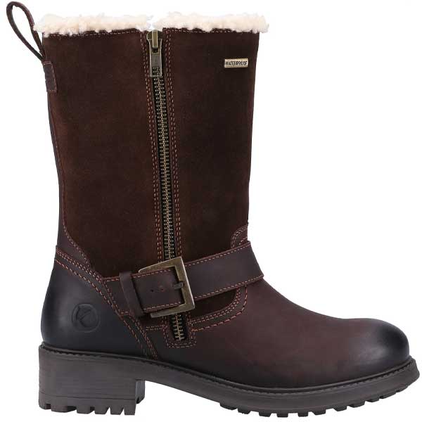 Women Alverton Leather Brown Boots 