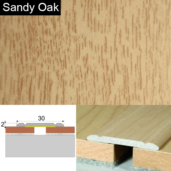 Wood Effect Self Adhesive Door Threashold Door Floor Trim Aluminium