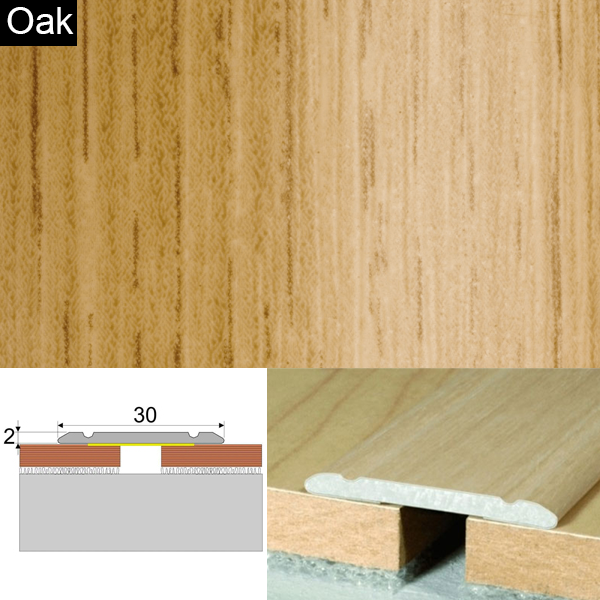 Wood Effect Self Adhesive Door Threashold Door Floor Trim Aluminium