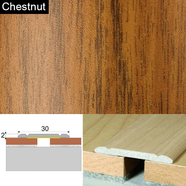 Wood Effect Self Adhesive Door Threashold Door Floor Trim Aluminium