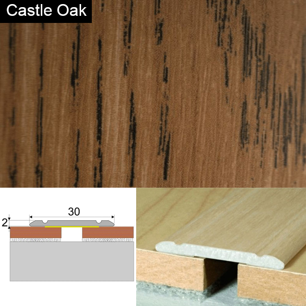 Wood Effect Self Adhesive Door Threashold Door Floor Trim Aluminium