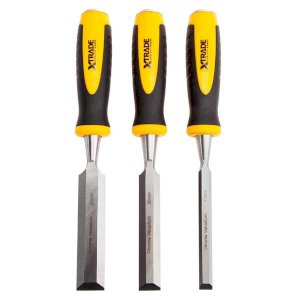 XTrade Bevel Heavy Duty Edge Chisel Set in Pouch (3 Piece)